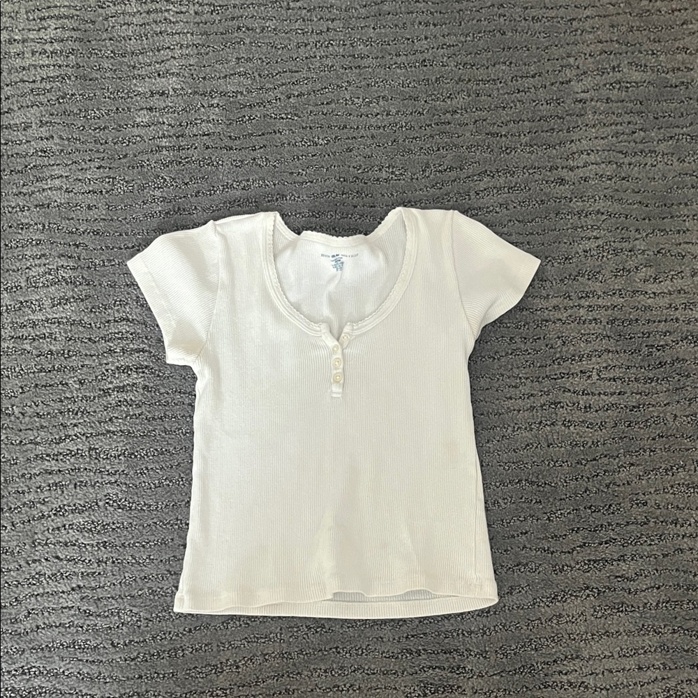 Brandy Melville Kids White Short Sleeve Top